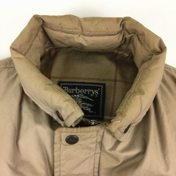 90s Vintage Burberrys down jacket men M beige coat jumper(USED)