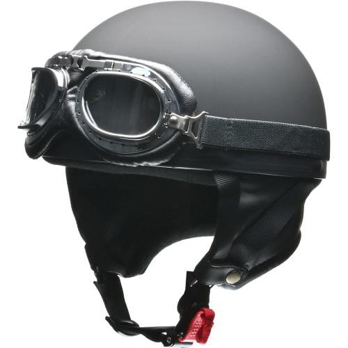 LEAD Motorcycle Helmet Half CR-750 Vintage Matte Black Free Under 57~60cm
