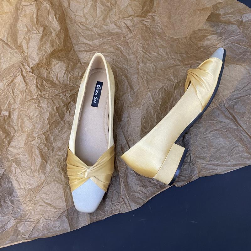 

Вариант из овчины! Французский вечерний ветер с юбкой туфли-лодочки женские нежный ветер атлас толстый каблук Мэри Джейн туфли с открытым верхом ladyshoes 39 абрикосовый