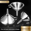 Stainless Steel Oil Funnel With Fine Filter For Kitchen And Home Use