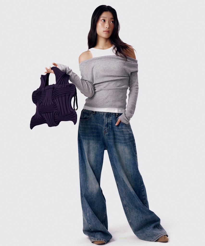 Pleatsmama Big Bow Bag Deep Purple