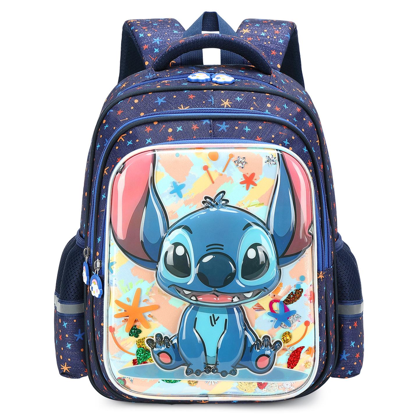 Disney Stitch and Disney Princesses Children s Backpack Boys and Girls Cartoon School Bags 36x28x20cm