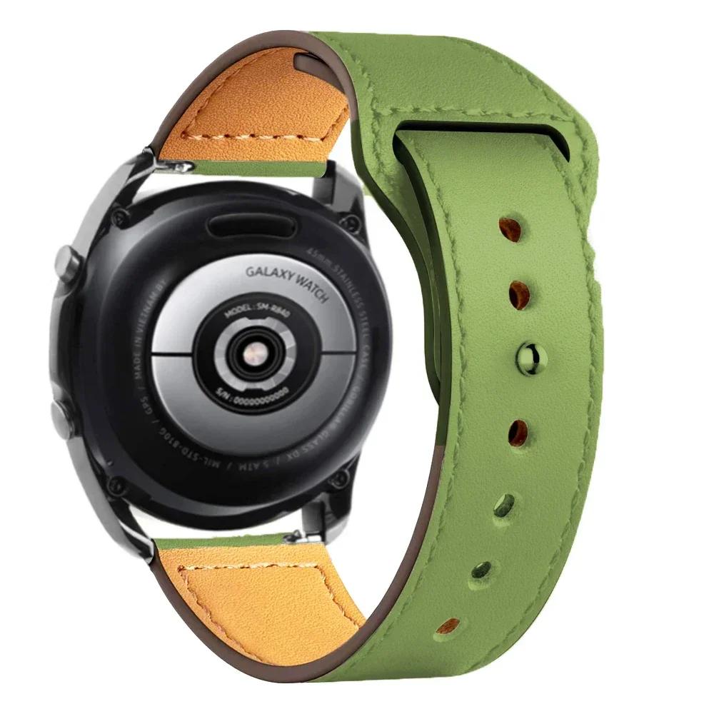 Lederarmband Für Samsung Galaxy Watch 7/6/5/pro/4/Classic/Active 2 20mm 22mm Armband Amazfit GTS/GTR 4/3/2 mini bip-lite Band