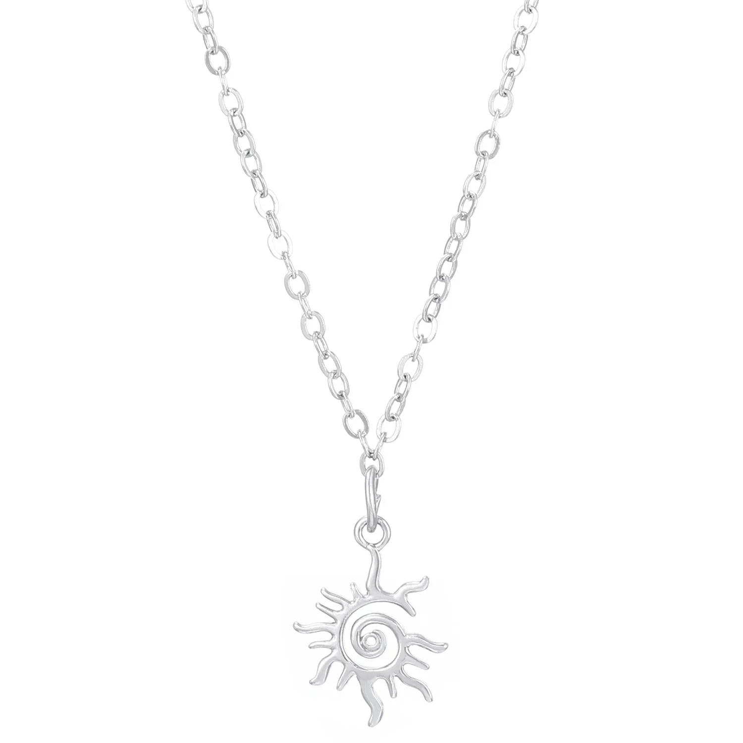 Fashion Luxury Inlaid Zircon Planet Moon Pendant Necklace for Women Girl Butterfly Water Drop Clavicle Chain Charm Jewelry