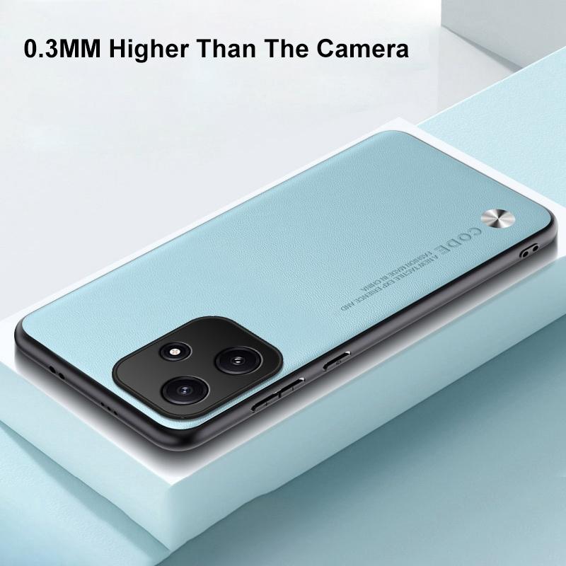 Luxury PU Leather Case For Xiaomi Redmi 12 4G Redmi12 5G Back Cover Silicone Full Protection Phone Case For Poco M6 Pro 5G Coque