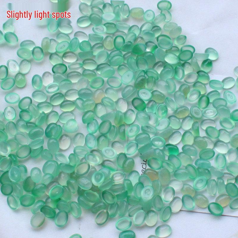 Natural Green Agate Chalcedony Jewelry Supplies for Nail Art and DIY Earrings, 6x8mm Stickers and Ornaments