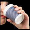 Deli 280ml Disposable Bamboo Pulp Paper Cups with Stirrers
