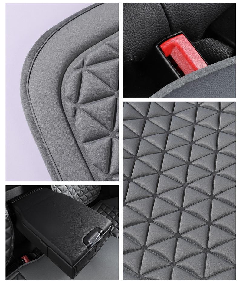 3D Fabric Car Seat Cushion Set - Breathable, Non-Slip, All Seasons, Suspended Style, Square Design.