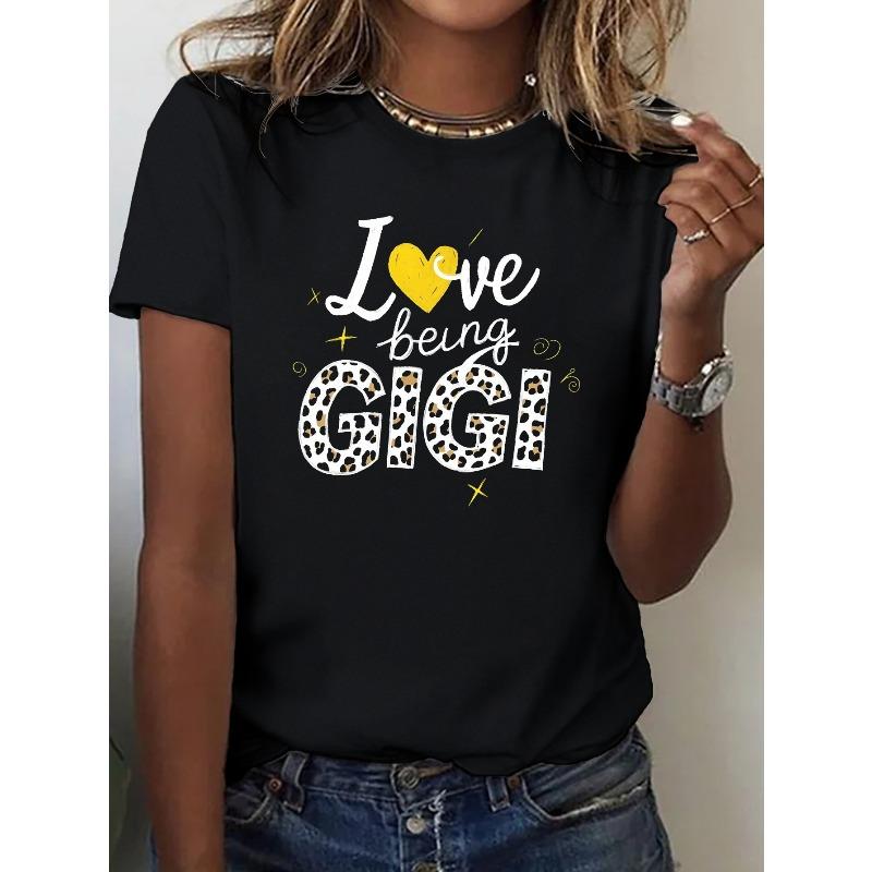 

I Love Being GIGI Pure Women s Tshirt Comfort Fit M чёрный
