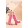 Dames Modieuze En Casual Outdoor Waterdichte En Antislip Hoge Schacht Regenlaarzen Rubberen Schoenen