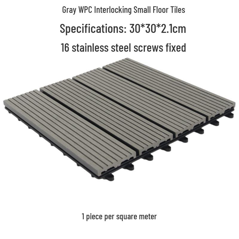 Custom WPC Outdoor Balcony & Garden Flooring Tiles