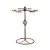 Bronze Metal Home Wine Glass Set with 6 Crystal Stem Wine Glasses Wine Decanter Upside Down Cup Holder