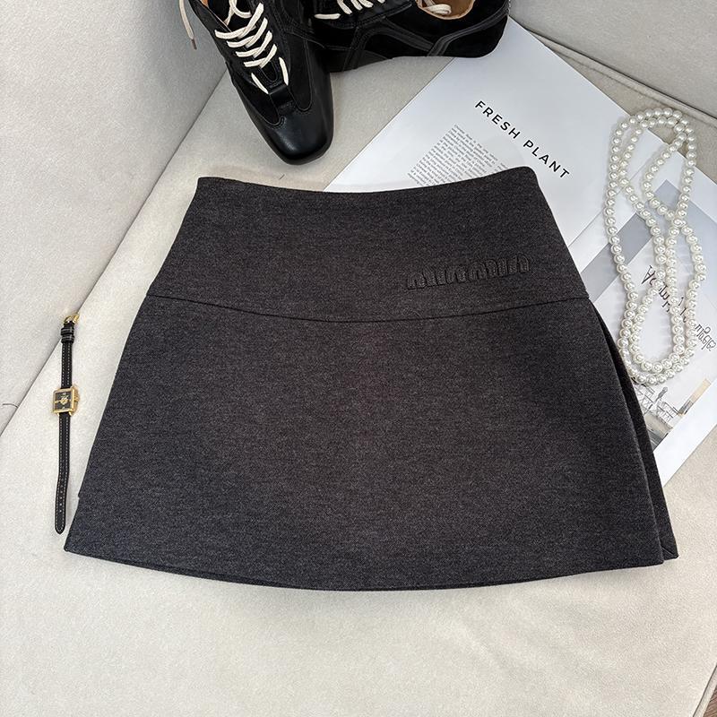 

Winter Slimming Embroidered Wool Skirt-Pants XL (60-67.5kg) серый