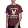 Chihuahua Grandpa 100 Cotton Casual Breathable Confortable Manga Mens Clothing Deals Man Clothes