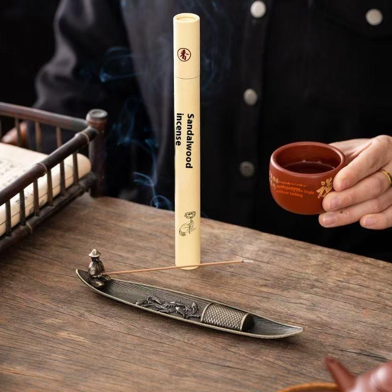 1Set Fish Chinese Fisherman Fishing Incense Censer Holder For Incense Sticks Home Decor Accessories