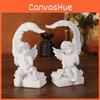 White Praying Angel Resin Figurine For Christmas Valentines Day Party Decor