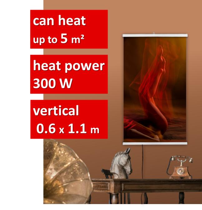 Картина-обогреватель "Fire Legs" на пленке Monocrystal 105x60 см 300 Вт