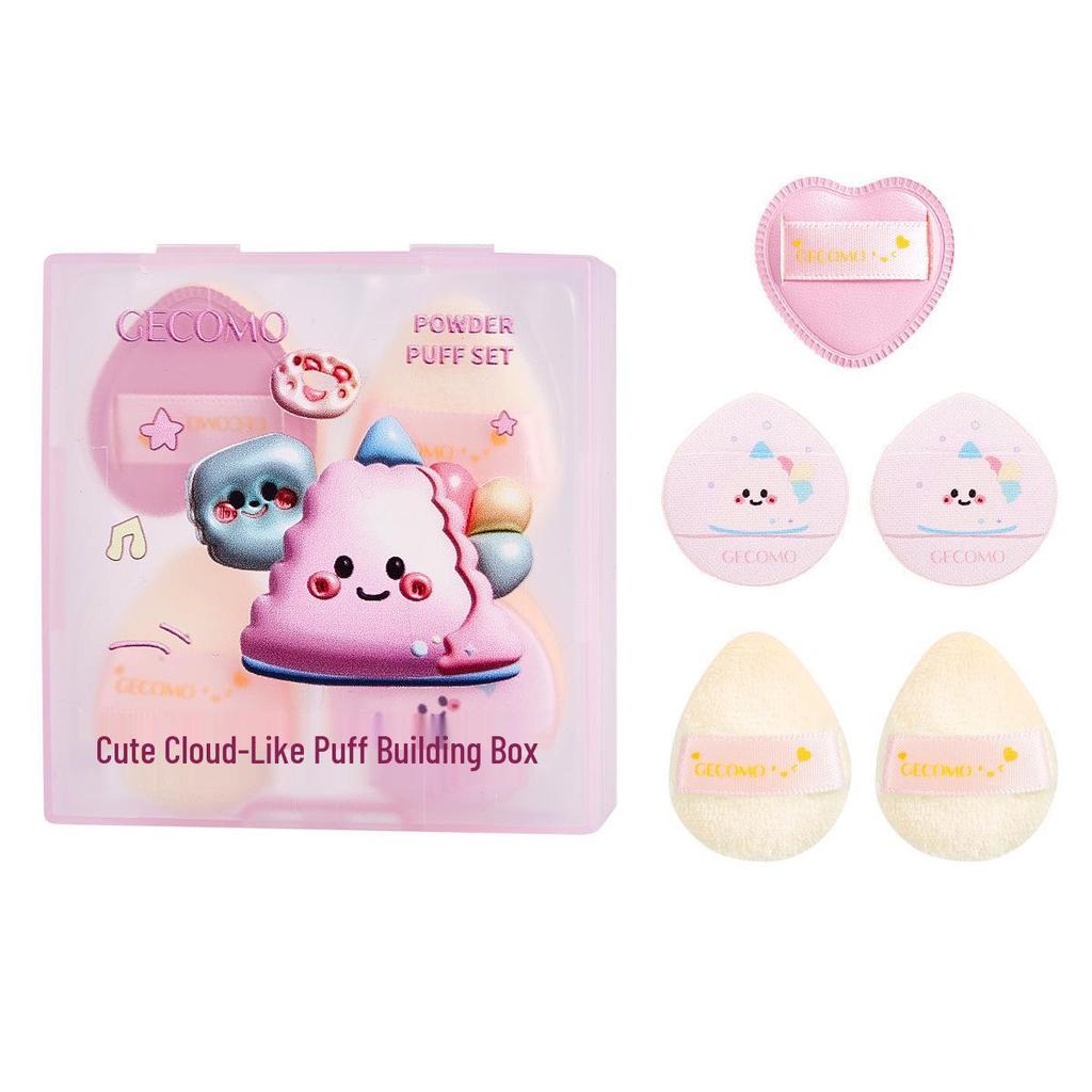 GECOMO Cloud Sponge Powder Puff Set for Makeup, Blush, & Concealer