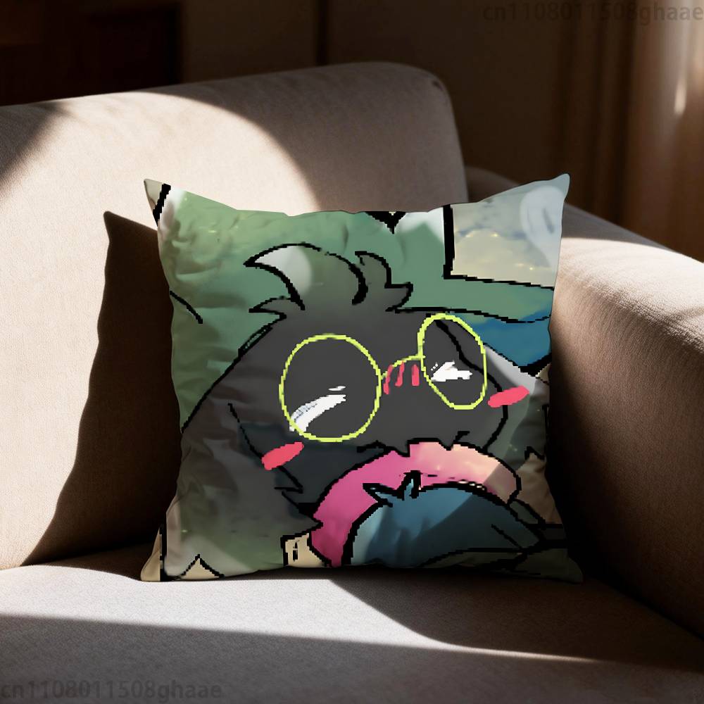 Deltarune Ralsei Game Pillow Case Antidustmite Pillowcase Invisible zipper silky short plush Sofa cushion cover