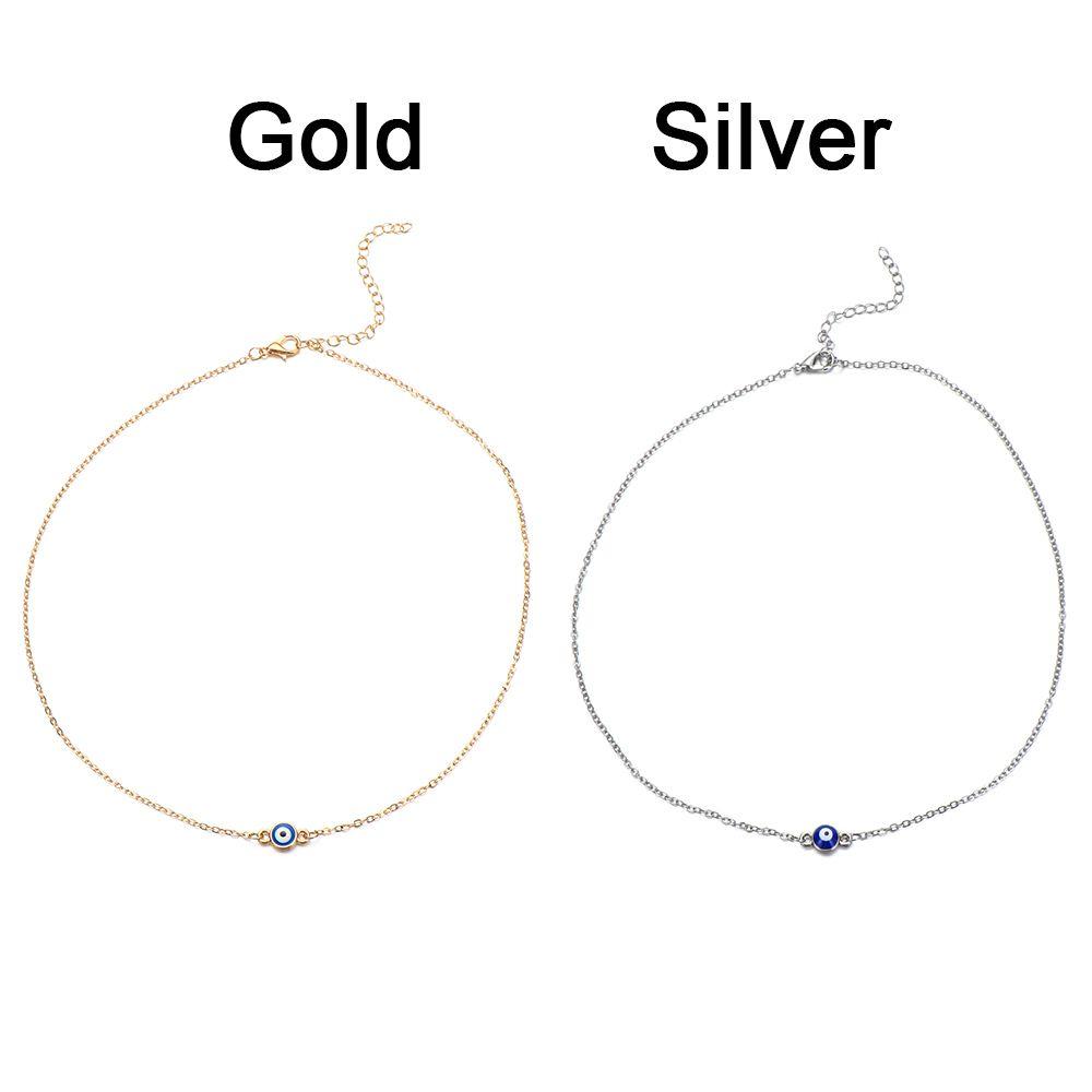 Olycksöga Hänge Halsband Dam Mode Smycken Nyckelben