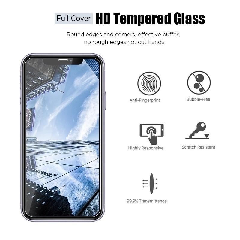 9D Full Cover Tempered Glass For iPhone 11 12 13 14 15 16 17 Pro Max 14Plus X XR XS Max iPhone 7 8 Plus 6 6S Plus 5S SE 2020 Screen Protector case