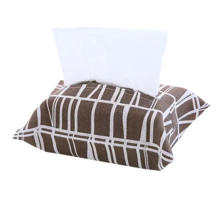 Cute Cartoon Tissue Box Napkin Paper Container Napkin Case Cotton And Linen Home Decoration Paper Towel Home Car