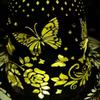 Solar Butterfly Cone Lantern Light - Hollow-Carved Metal Shadow Lamp, Waterproof Hanging Decor for Garden, Patio & Porch