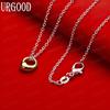 Minimalist Small Circle Pendant Necklace In 925 Sterling Silver - Beautiful Wedding Jewelry