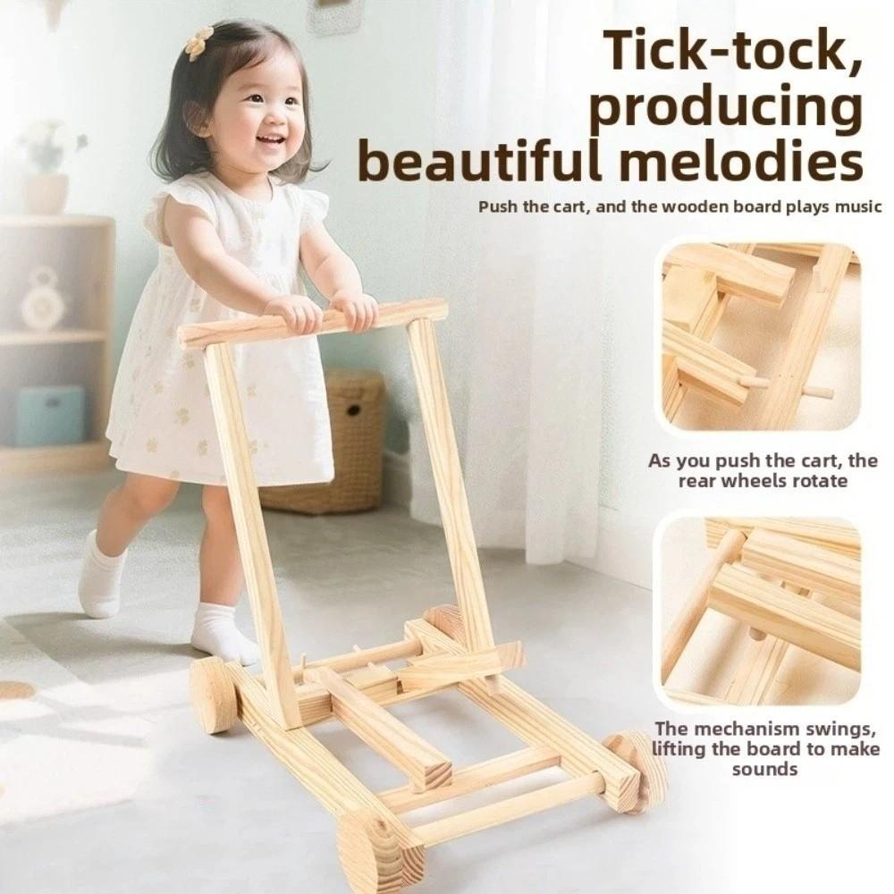 Wheeled Push-Pull Toddler Walking Aid Adjustable Speed Height Hand Push Aid Indoor Play
