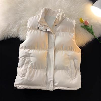 New Down Cotton Vest Women's Autumn and Winter Large Size Vest Short Versatile Fashion Outer Wear Vest Jacket