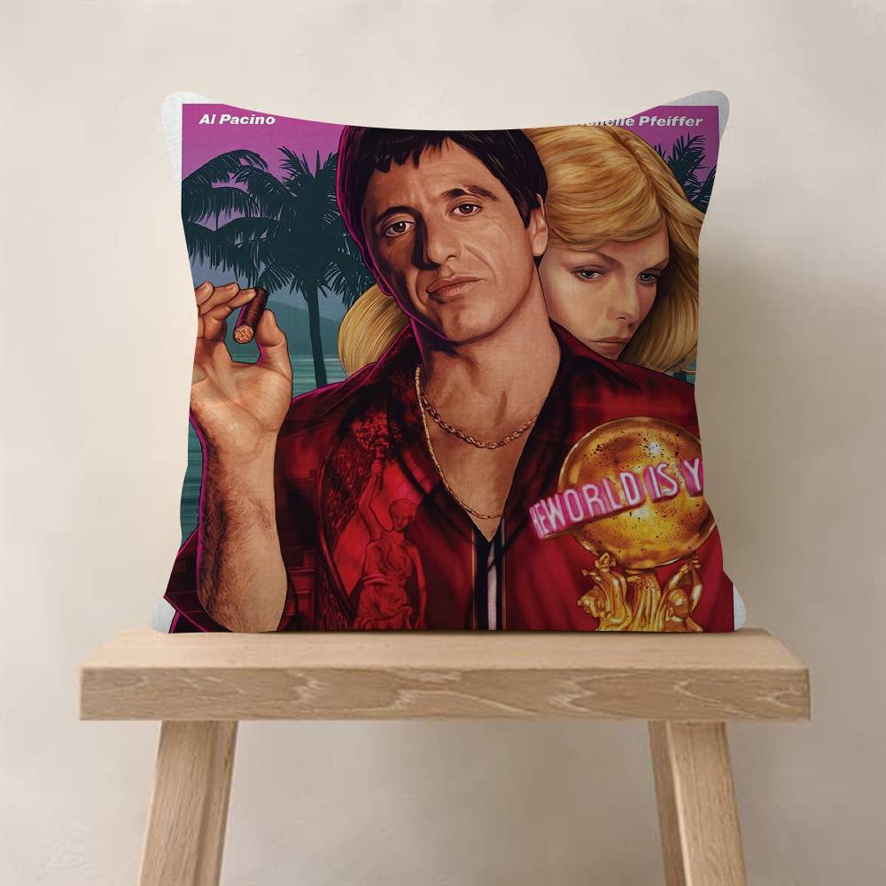 Classic Movie SScarface Maple Design Cushion Cover Happy Autumn Harvest Decor Holiday Decorati Pillow Cover