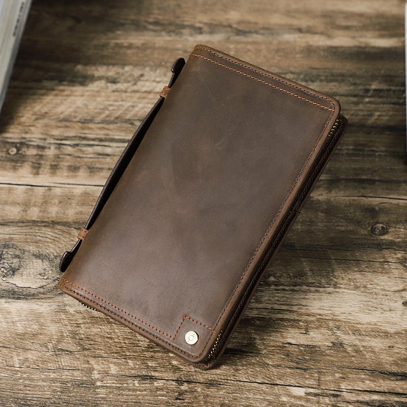 

CONTACT S мужские кошельки из натуральной кожи для паспорта, карманные держатели для карт с отделением для ручек, мужская дорожная обложка для паспорта кофейный