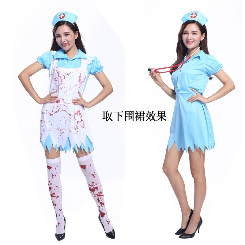 Adult Halloween Horror Costumes, Bloody Nurse Costumes, Male Surgeon Costumes