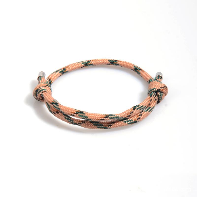 Rope Woven Bracelet for Men Adjustable Fashion Versatile Simple Paracord