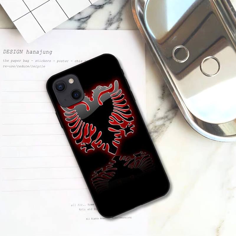 RUICHI Albania Flag Phone Case For iPhone 11 12 Mini 13 Pro XS Max X 8 7 6s Plus 5 SE XR Shell