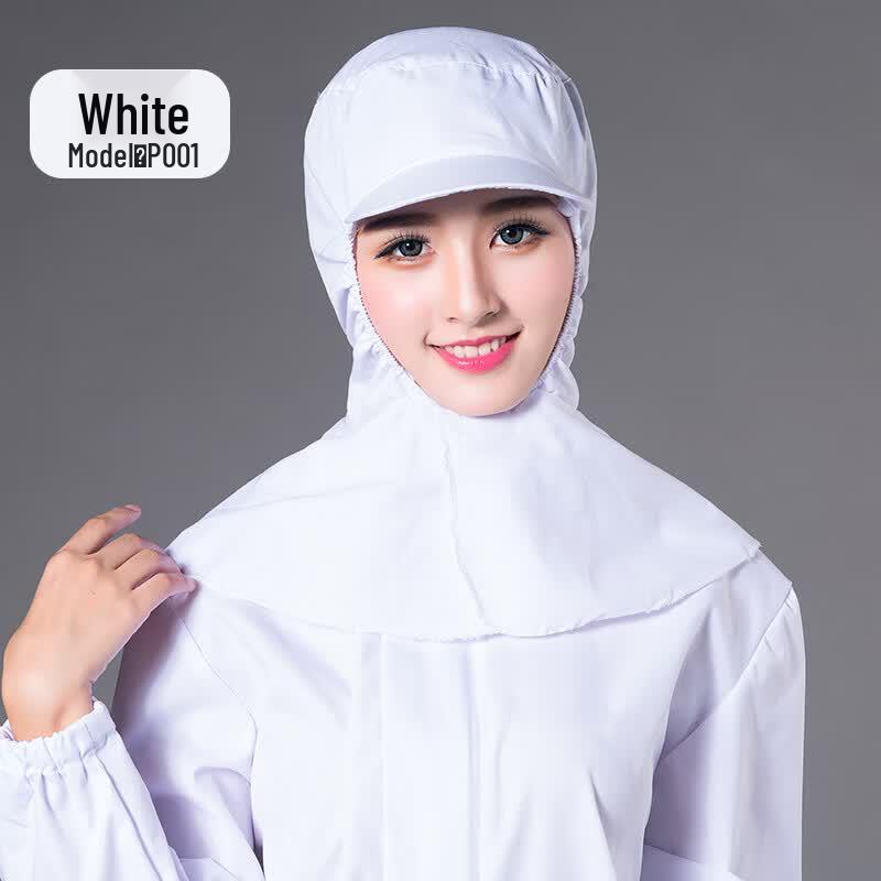 Dayu Food Factory Dustproof Work Hat with Shawl and Colored Brim