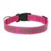 Pet Dog Embroidery Anti-lost Nylon Reflective Collar