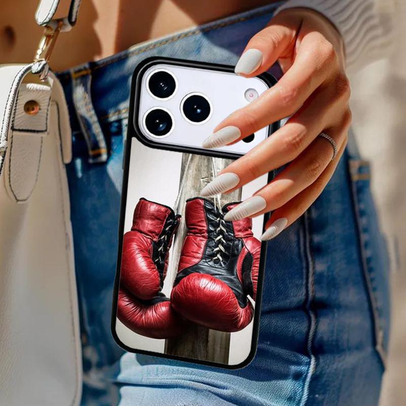 Boxing Gloves Hanging On a Wall Phone Case For iPhone 17 Air 14 15 13 12 Max Cover For Apple 14 15 16 16e 11 Pro Max Plus Coque