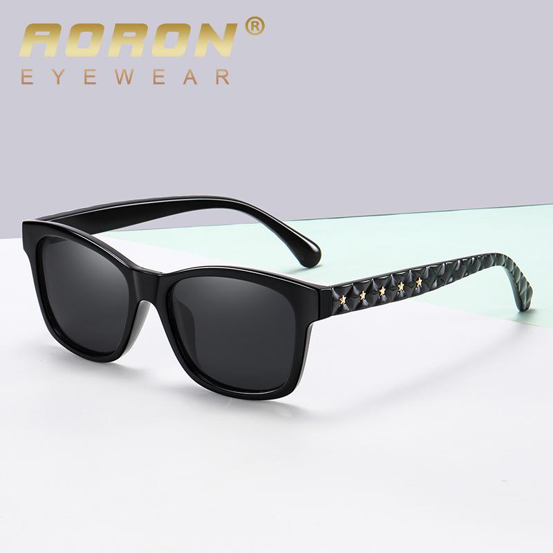 Aolong new sunglasses, color-changing polarized fashion sunglasses, star-leg sunglasses3011