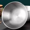 Set of 3 Practical Stainless Steel Food Storage Bowls Mixing Bowl with Graduated Measurements for Baking and Kneading