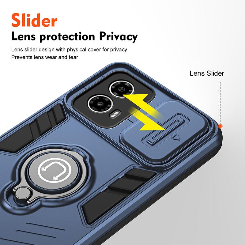 Shockproof Hard Armor Case For Motorola Moto G34 G35 G45 G53 G55 G64 G75 G84 G85 Lens Protect Shell Magnet Bracket Phone Cover