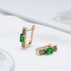 New Emerald Oval Cut Zircon Drop Earrings For Women Luxury Natural Zircon With  Rose Gold Earrings Wedding Jewelry