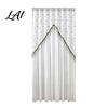 Elegant Sheer Door Hangings Floral Curtain with Beads Lace Embroidered Gauze Room Romantic Home Decor for Living Divider Rod Pocket Doorway Bedroom