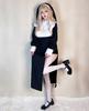 Shangki Manufacturing Nun/Combat Nun Dress, Sexy Cosplay Uniform/Maid Outfit, Women's Costume, Costume for Photoshoots, Plus Size (M)