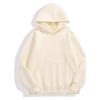 Cross-border European and American fleece loose hooded sweater 220g hoodless rope solid color hoodie men's and women's same sweater