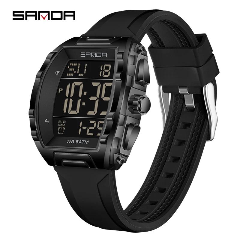 New Fashionable Luxury Men's Sports Electronic Watch Waterproof Countdown Calendar Night Light Men's Electronic Wristwatch