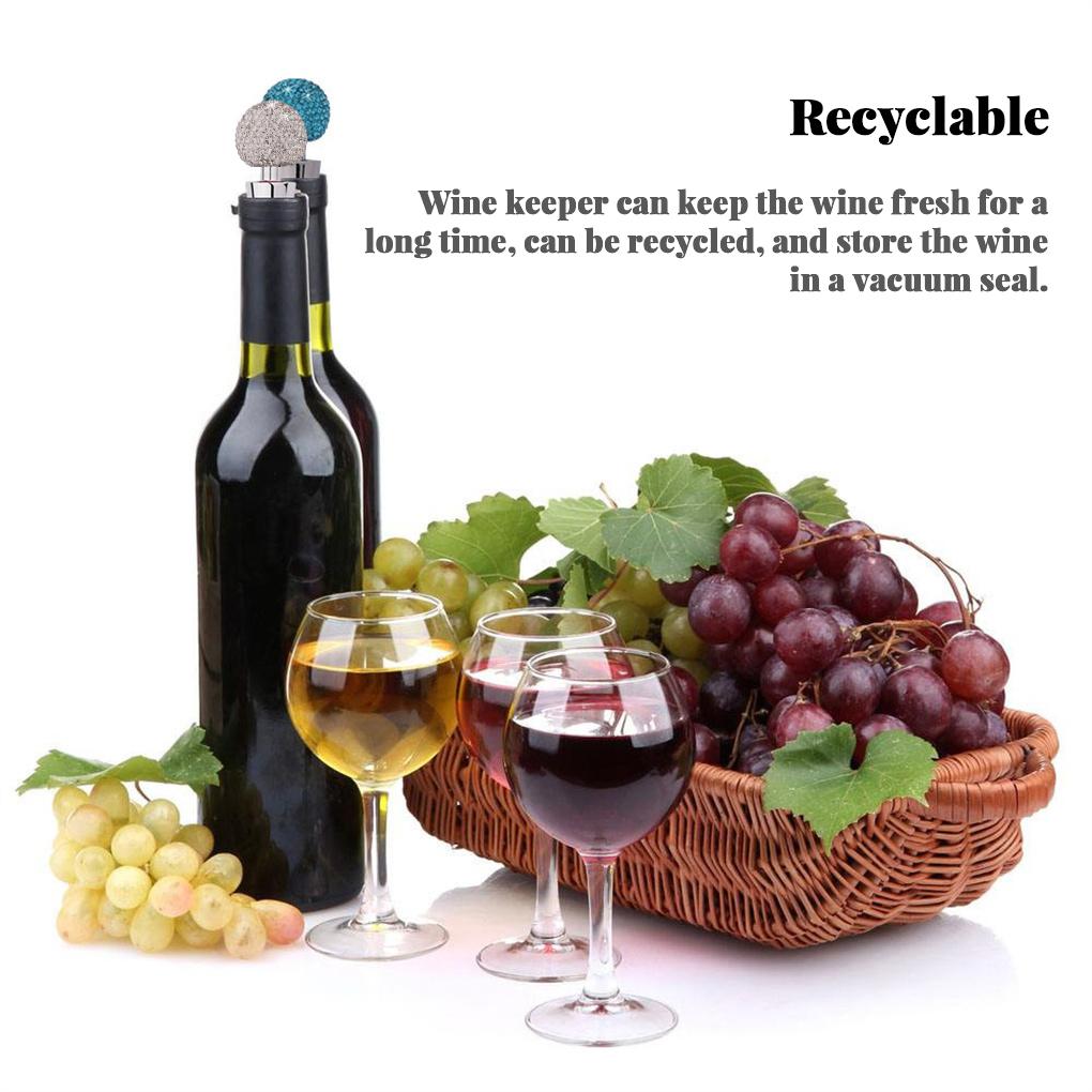 Sparkling Red Wine Bottle Stopper Glitter Cork Cute Funny Leakproof Cap Sealer Reusable Seal Saver Keeper Bar Man Gift