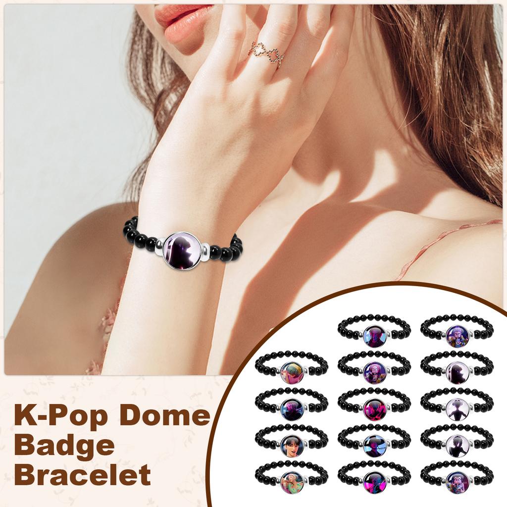 Fashionable Girl Group  Bracelet Beaded Wristband, Dome Badge Bracelet Suitable For Fan Gifts Men And Women Couple Jewelry Gift Accessories