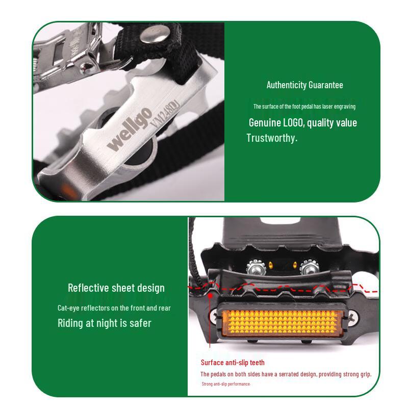 Bicycle Toe Clip Pedal Set