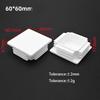 White PP Plastic Table Chair Foot Covers 15*15-100*100mm Square Pipe Plugs Protective Cover Furniture Thickenes Leg Pads